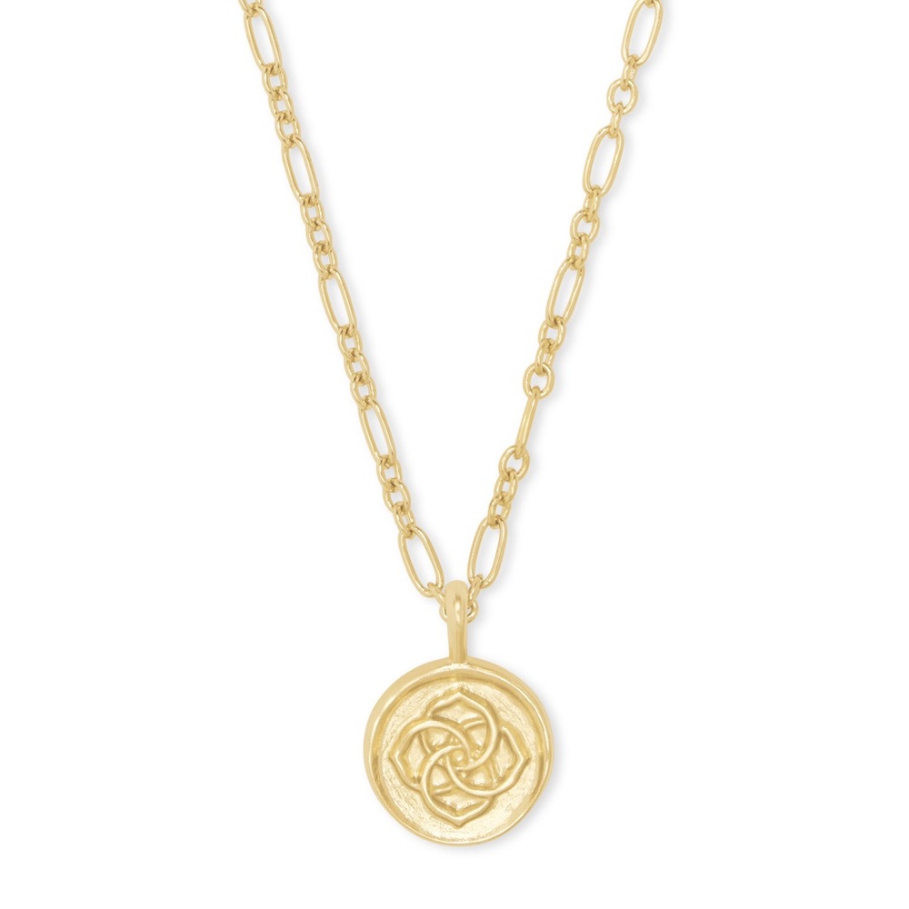NWOT Kendra Scott Dira Coin Pendant Necklace in Gold